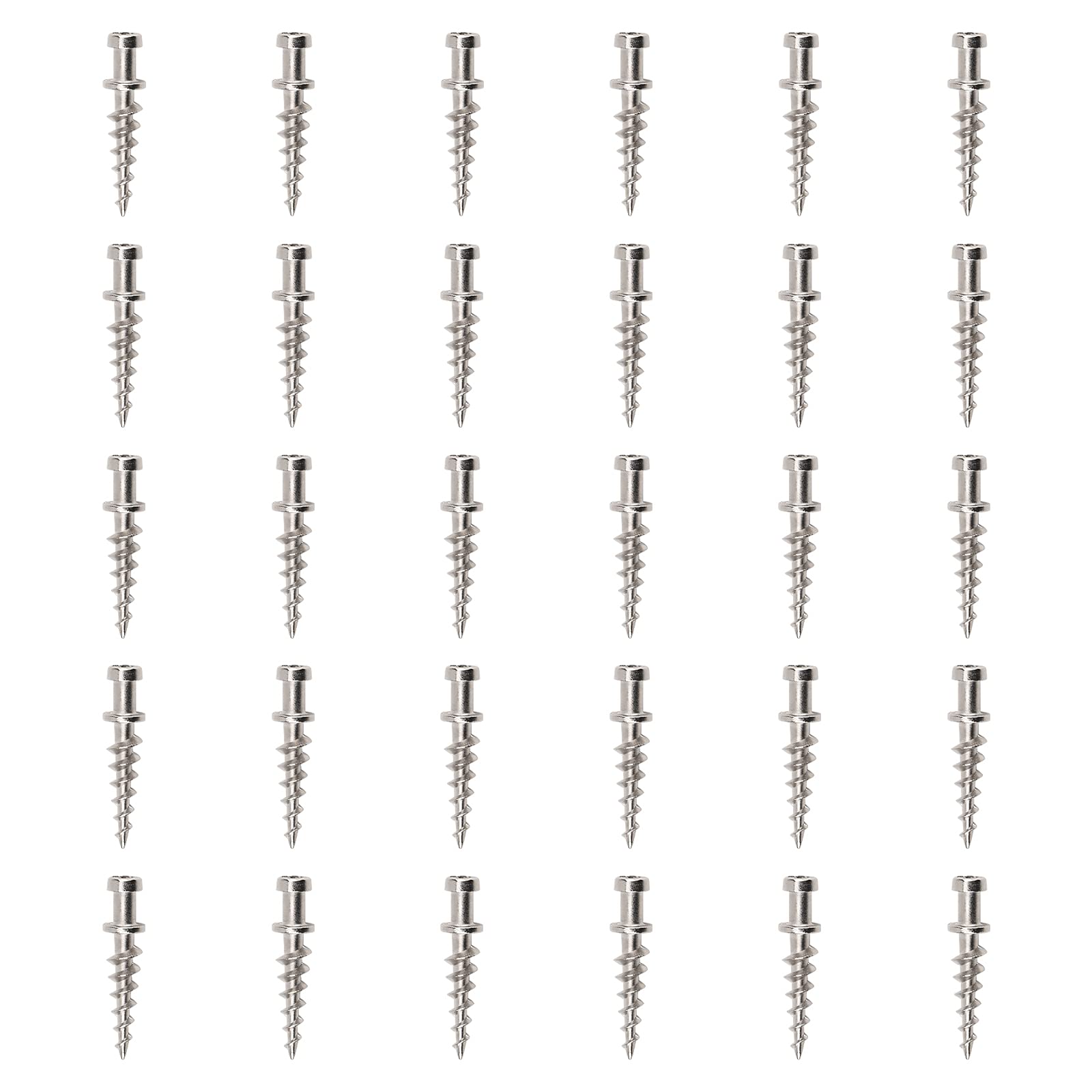 INCREWAY Picture Screws, 30Pcs Double-Headed Bear Claw Hangers Heavy Duty Flat-Head Hanging Screws for D-Rings 4-in-1 Multipurpose Picture Hooks for Drywall