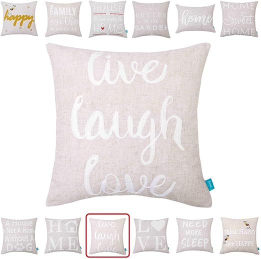 Amazon Com Embroidery Throw Pillow Covers Quotes Inspirational