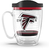 Tervis Made in USA Double Walled NFL Atlanta Falcons Insulated Tumbler Cup Keeps Drinks Cold & Hot, 16oz Mug, Tradition