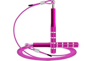 Jump Rope, Wastou Speed Jumping Rope for Training Fitness Exercise, Adjustable Adults Workout Skipping Rope for Men, Women, Kids, Girls