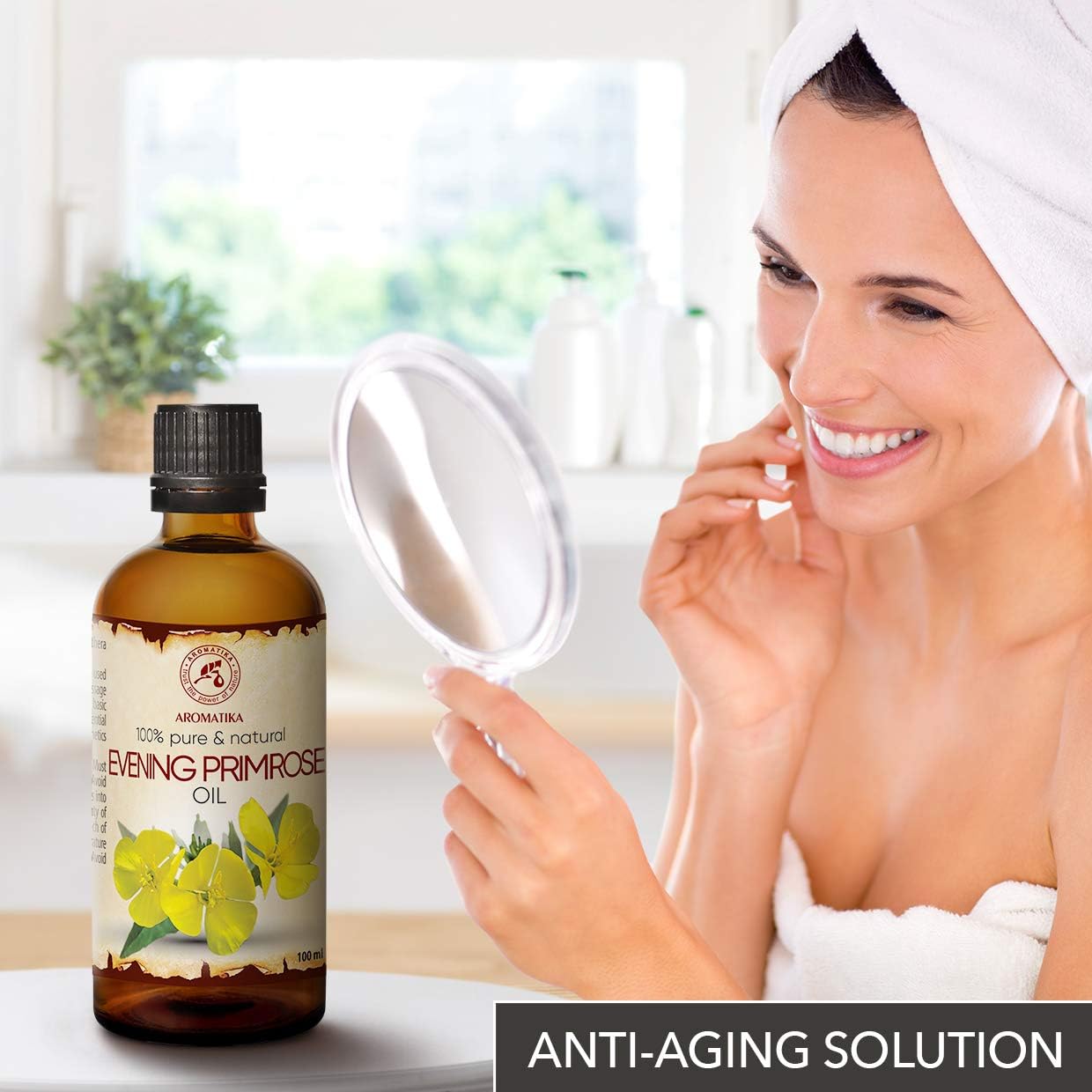 Evening Primrose Oil 100ml for Skin, Hair, Face, Body, Oenothera Biennis Oil, 100% Pure, Best Natural Moisturizer, uses Agent - Image 4
