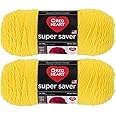 Bulk Buy: Red Heart Super Saver (2-pack) (Bright Yellow, 7 oz each skein)