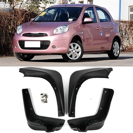 Amazon Co Jp Xiangshan 4本カー泥フラップ自動車スプラッシュガードの設定マッドガードmudflapsフロントとリアのために日産 マイクラ マーチk13 10 11 12 13 ホーム キッチン