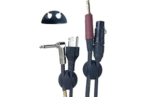 Soundrise Cable Domes Pro-Audio Cable Organizer (Pack of 4) - 1.5" Silicone Adhesive Cable Holder - Studio Cord Management Clips - Fits XLR, 1/4" & Cables for Studio Monitors, Subwoofers & Music Gear