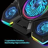 LIANGSTAR Laptop Cooling Pad 6 Quiet LED Fans 15.6-17 Inch Switch Speed view 6
