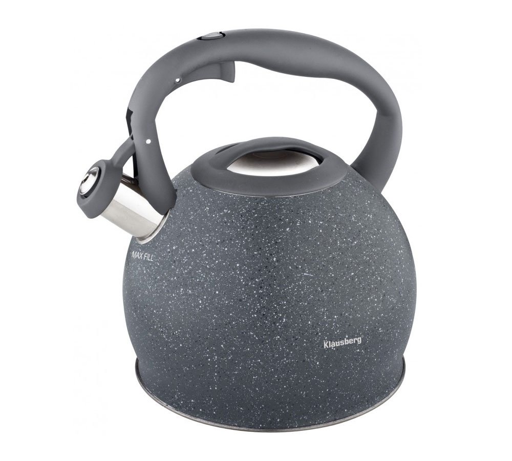 Whistling Kettle Stainless Steel Shell 4 Colours Kettle 3.0L Kettle Marble Grey , Stove top