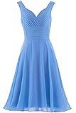 ANTS Women's Elegant V-Neck Chiffon Bridesmaid