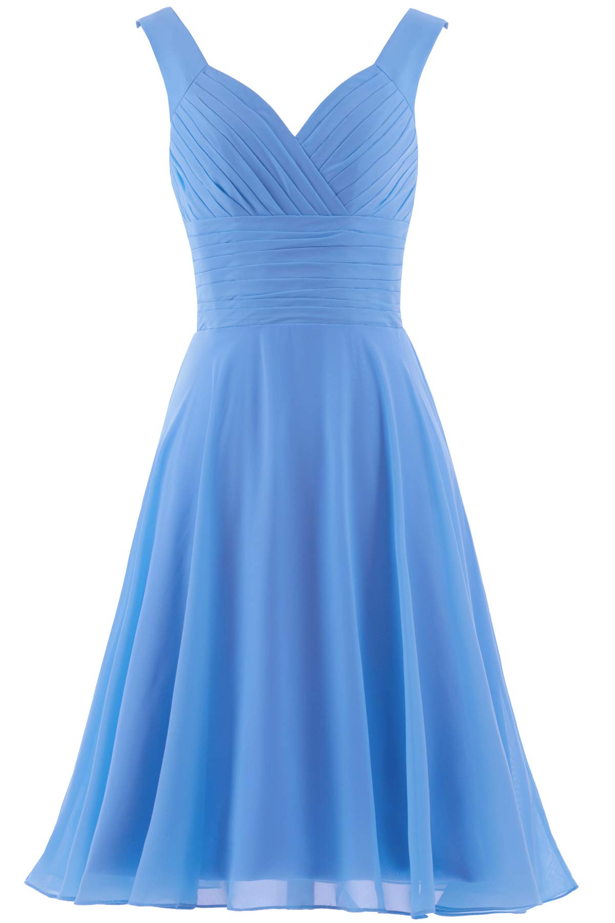 ANTS Women's Elegant V-Neck Chiffon Bridesmaid
