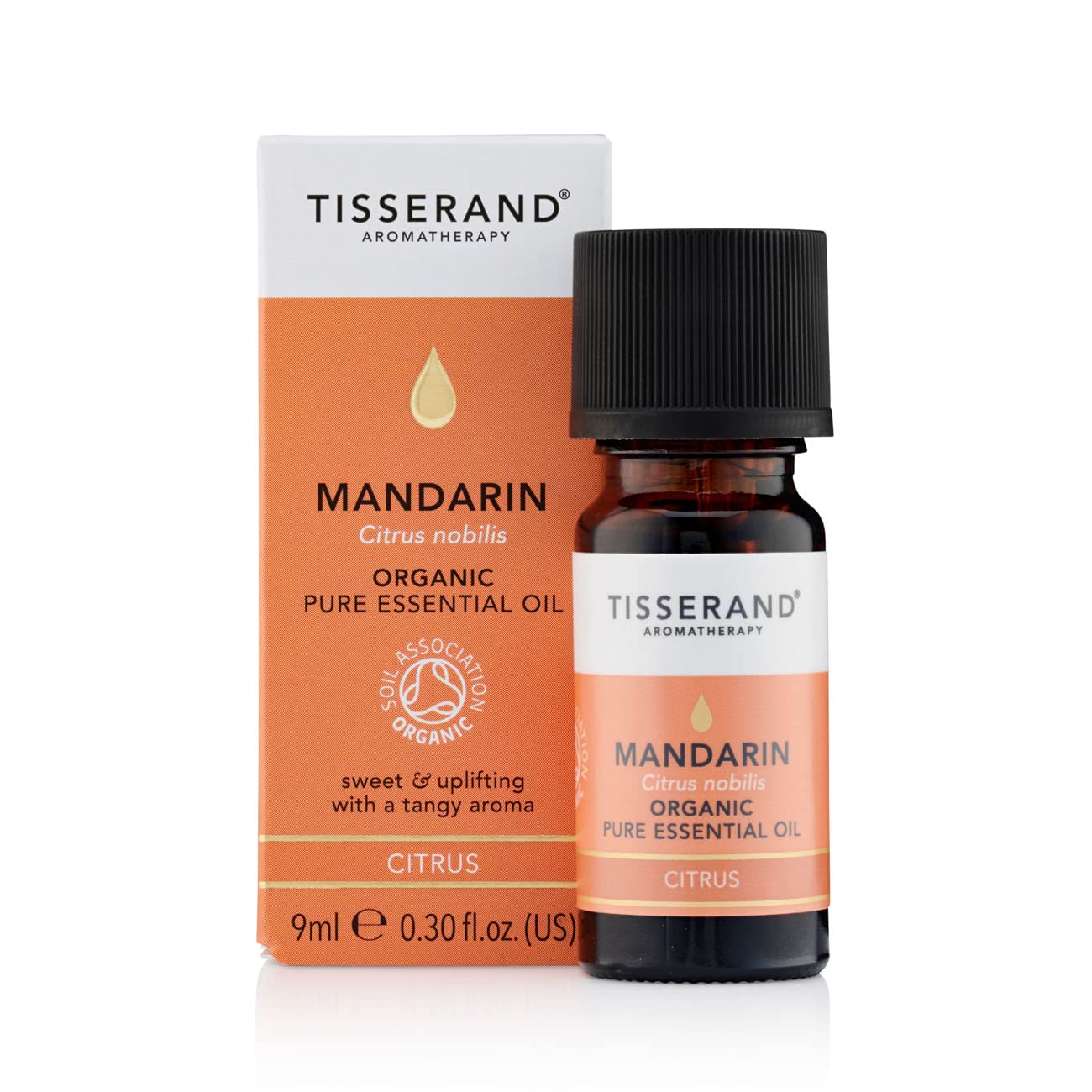 Tisserand Aromatherapy - Organic Mandarin Essential Oil, Massage Oil - Organic Mandarin, Bath Oil, Aromatherapy Oil - 100% Pure and Natural Essential Oil - 9 ml