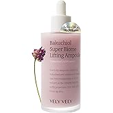 VELY VELY Bakuchiol Super Biome Lifting Ampoule Serum - Age-Defying Hydrating Firming Pore Serum Ampoule Korean Skin Care - Hypoallergenic Bakuchiol Oil Face Moisturizer w/Niacinamide (3.38 fl oz)