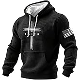 Men's Faith Print Checkered Fabric Hooded Sweatshirt Faith Cross Shirt Fall Christian Hoodies for Men