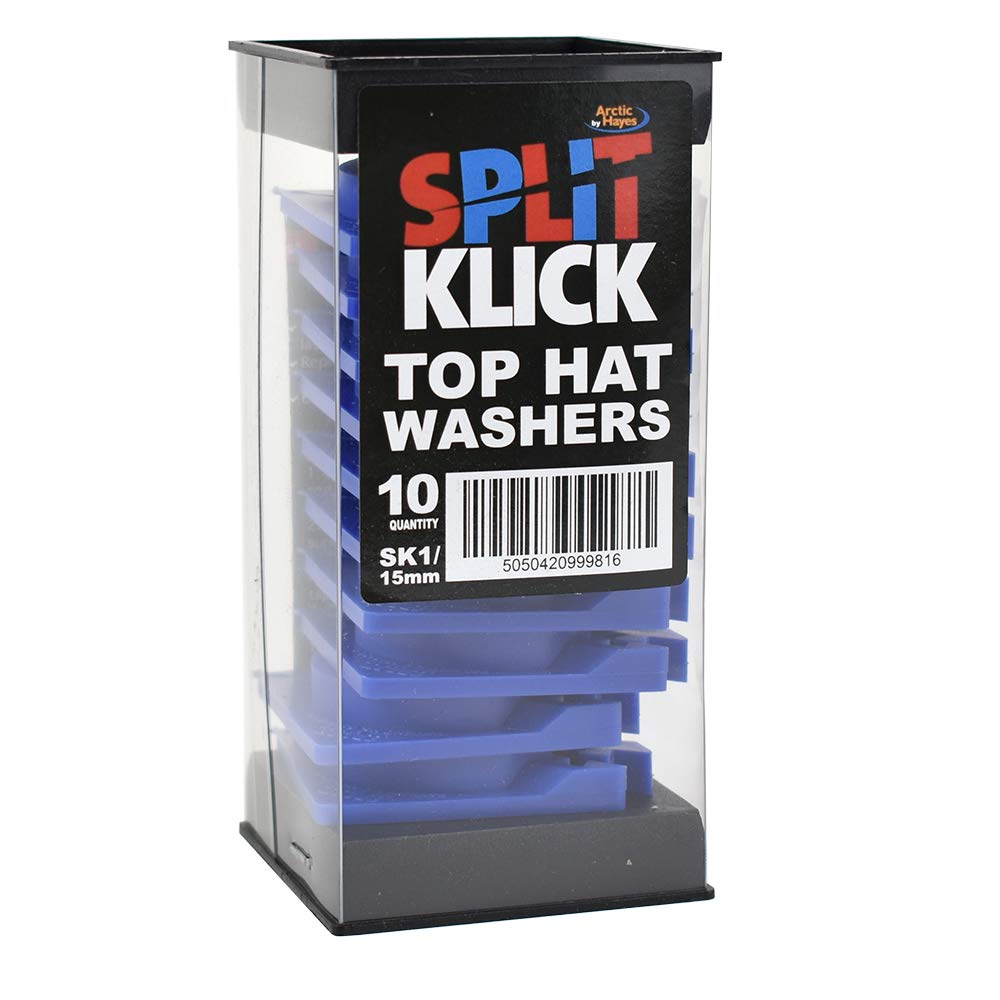 Arctic Hayes SK1PK10 Split Klick Top Hat Washer 10-Pieces, Dark Blue