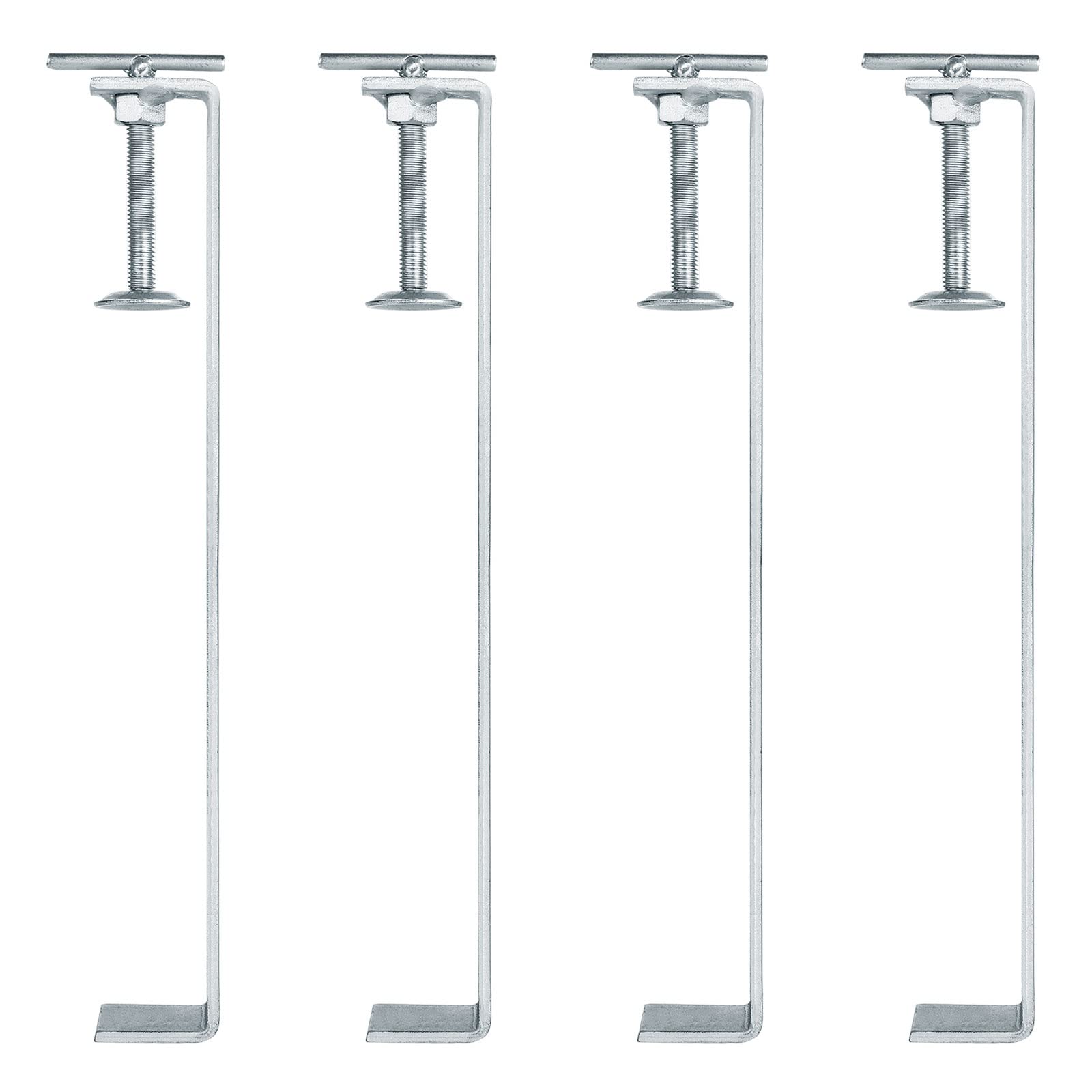 ShanQian 4PCS Brick Profile Clamps, 300mm Stainless Steel Brick Laying Clamps, Heavy Duty Profile Bricklaying Clamps 80mm Adjustable Threaded Rod - Silver