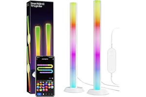 ECWEYAG Smart LED Light Bar, TV Backlight Ambient Lighting, Compatible with Alexa, RGB Light Bar for Room with 16 Million Colors, Music Sync Gaming Lights APP Control, Desk Lamp LED Lights for TV, PC, Party