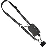 Save the Girls Clip and Go Brushed Vegan Phone Lanyard - Crossbody Phone Case with Pouch, Adjustable and Removable Strap