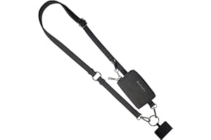 Save the Girls Clip and Go Brushed Vegan Phone Lanyard - Crossbody Phone Case with Pouch, Adjustable and Removable Strap