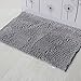 CHESEY Microfiber Non Slip Bathroom Bath Rugs Mat Set 2 Piece with Contour Toilet Mat Light Gray