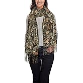 JHSLAJ Skull Mushroom Hippie Scarf for Women– Winter Shawl with Tassels, Cozy Wrap for Women’s Festival & Casual Wear