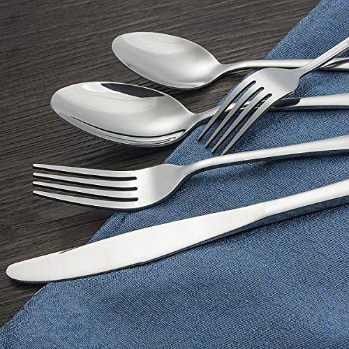 image for Silverware Set 20-Piece, Wildone Stainless Steel Flatware Cutlery Set 