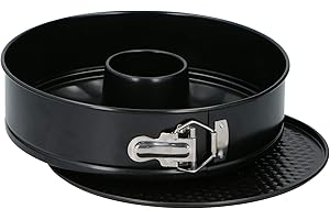 Alpina 871125216693 Baking Mould Set with Round Springform Cake Tin 26 cm Tube Base Insert and Flat Base Includes Non-Stick C