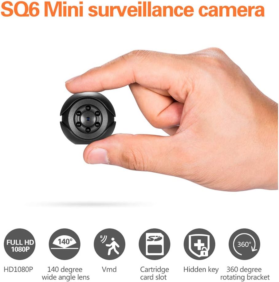 1080P HD Mini IP WIFI Camera Small Wireless Home Security Cameras, Intelligent Mobile Detection,140 Degree Visual Angle…