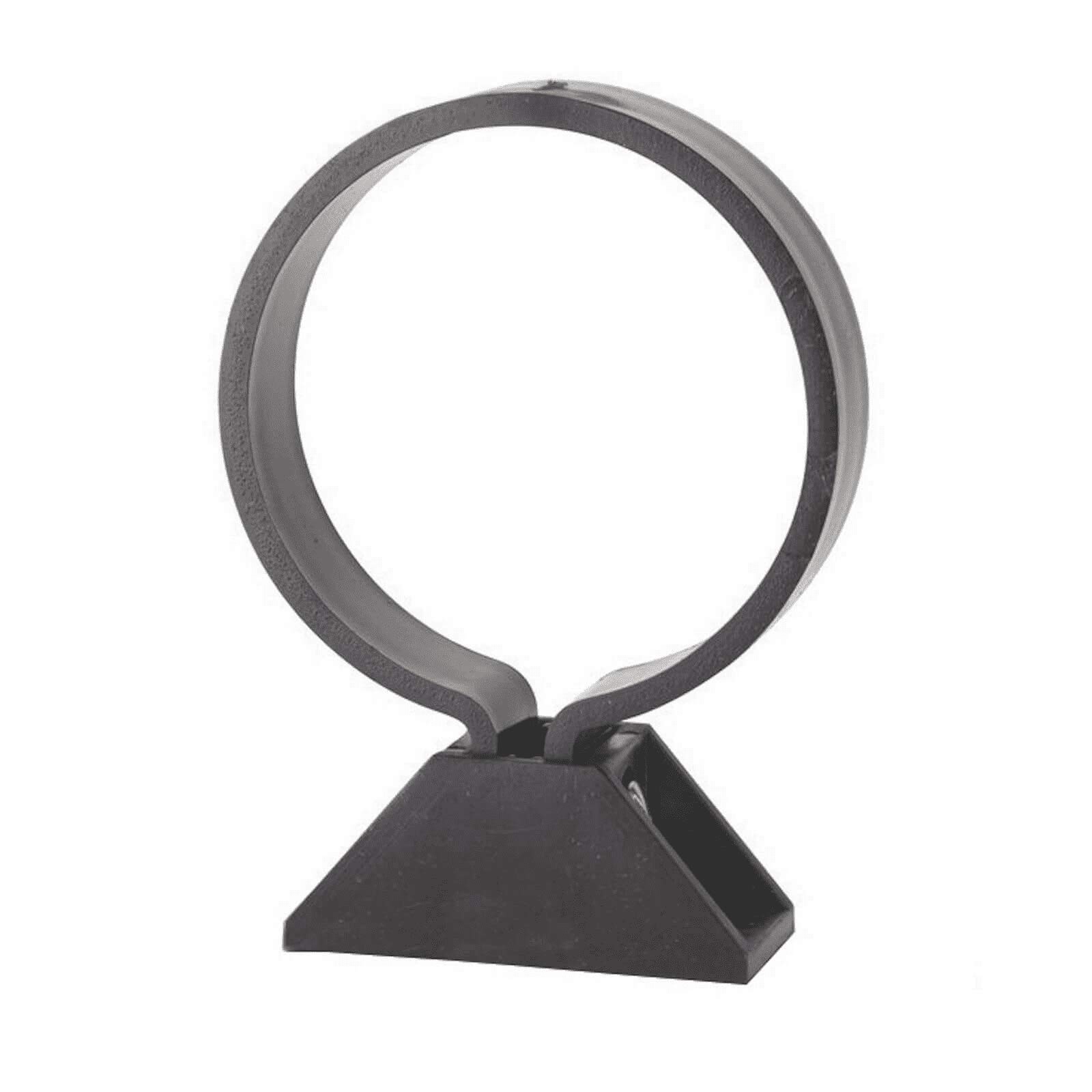 onlyfly Pipe Clip and Backplate for 68mm Round Downpipe (Pack of 2) - Black