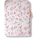 Sonix | Puffy Laptop Sleeve | 15-16 Inch, Quilted Pillow Puffer Laptop Carrying Case, Computer Sleeve | Cottage Floral