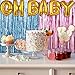 Zhanmai 2 Pieces Metallic Tinsel Foil Fringe Curtains Gender Reveals Tinsel Curtains with Balloons for Baby Shower Party Decoration