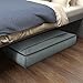 Lifewit Set of 2 Jumbo Nonwoven Fabric Underbed Storage Bags with Clear Window for Comforters, Blanket, Clothes, Grey