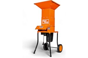 SuperHandy Electric Leaf Mulcher Shredder - Steel Construction, 15-AMP 120V AC Motor, 11" Cutting Blades - .5" Capacity for Leaves, Grass & Yard Clippings