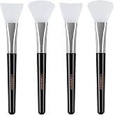 LORMAY Soft Silicone Face Mask Brush, 4 Pcs | Easy Clean Quick Dry Reusable Mask Spatula, Gentle for All Skin Types, Multi Use for Cream, Serum &amp; Facial Peel Skincare