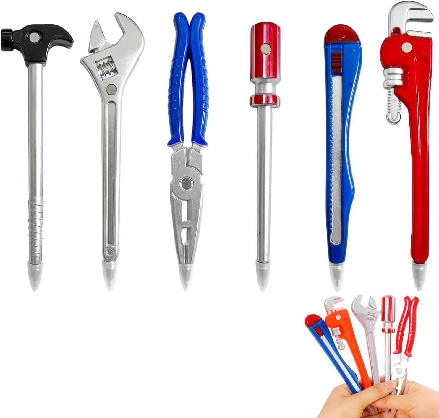 wirepool Novelty Tool Pens Set Writing Ink Ballpoint Pen Cute PensBlack Ink Refill Pen Stick Ballpoint Pens for Writing School Office Gift Supplies