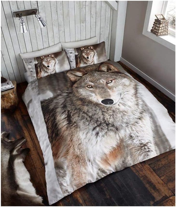 De Lavish Bettbezug-Set 3D Tierdruck Bettwäsche-Sets mit Kissenbezügen