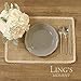 Ling's moment Rustic Placemats, Burlap Placemats, Jute Placemat Set of 4 Country Vintage Dinner Decoration Farmhouse Kitchen Table Decor,for Parties, BBQ's, Holidays Use
