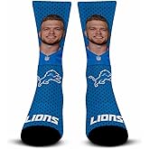 For Bare Feet NFL Youth Roster Player Crew Socks, Premium Boys & Girls Football Sock, Officially Licensed