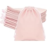 G2PLUS Pink Velvet Jewelry Pouches, 20PCS Small Velvet Gift Bags with Drawstring, Christmas Gift Bags for Wedding Favors, Candy Bag, Party Favors (4.7''x5.9'')
