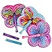 WGS Butterfly Shaped Folding Fans - 12 Pack