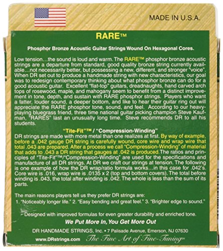DR Strings Rare - Phosphor Bronze AcousticHex Core 13-56