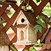 Glitzhome Tall Church Hand Painted Wood Birdhouse, 13.11