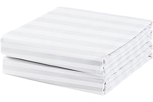 2-Pack Cotton Cal King Flat Sheet Only, 600 Thread Count 100% Egyptian Cotton Top Sheet, Cool & Breathable Flat Bed Sheets Wr