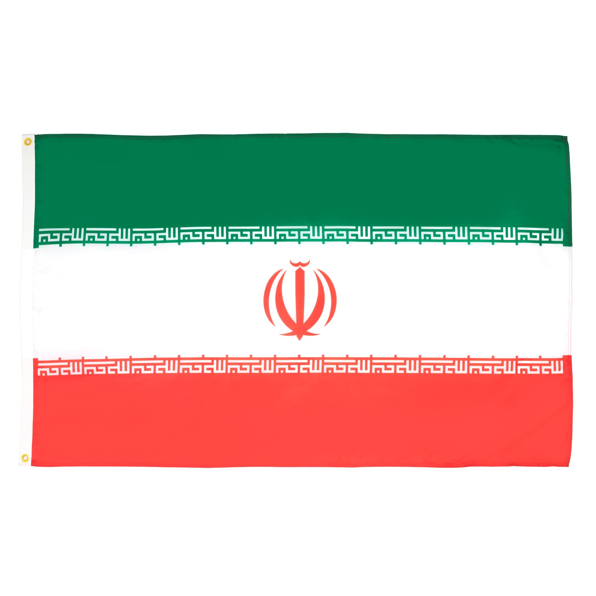 AZ FLAG - Iran Flag - Large 5x8 Ft - 100D Polyester Iranian - Persian Big Banner with Two Metal Grommets - Fade Resistant - Vivid Colors - 5' x 8' Feet - 250x150 Cm — image 1