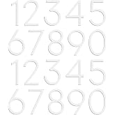 Leinuosen White 3 Inch Acrylic Mailbox Number 2 Set, Classic Style | Weatherproof, Mailbox Numbers for Outside, House Numbers
