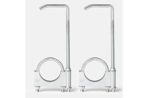 Atokrtact 2.5 Inch Heavy Duty Exhaust Pipe Hanger with Clamp, Universal Exhaust Hanger, Silver, Pack of 2