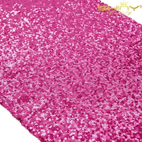 Amazon Com Fuchsia Bridal Shower Decorations 14 X 108 Sequin