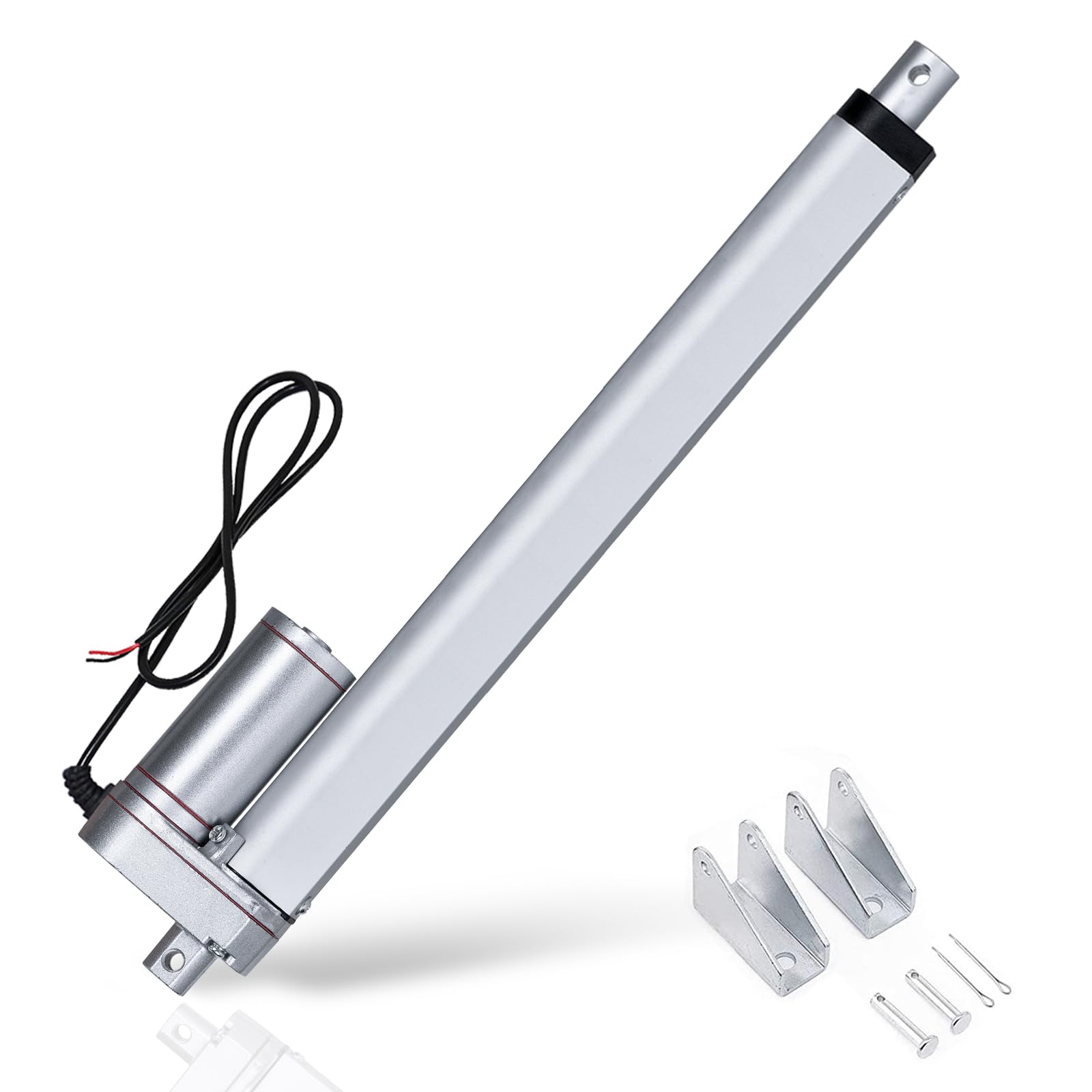 Photo 1 of ECO-WORTHY 12V 6 Inch Stroke Linear Actuator 330lbs Maximum Lift with Mounting Brackets (12VDC 6 inch (150mm))