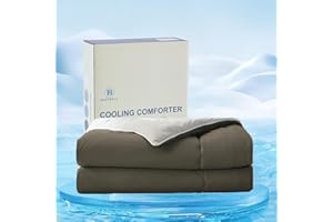 BedTreat Cooling Comforter Queen Size Cool Comforters for Hot Sleepers Cooling Blanket Breathable Comforter Summer Bedding Light Gray and Dark Gray