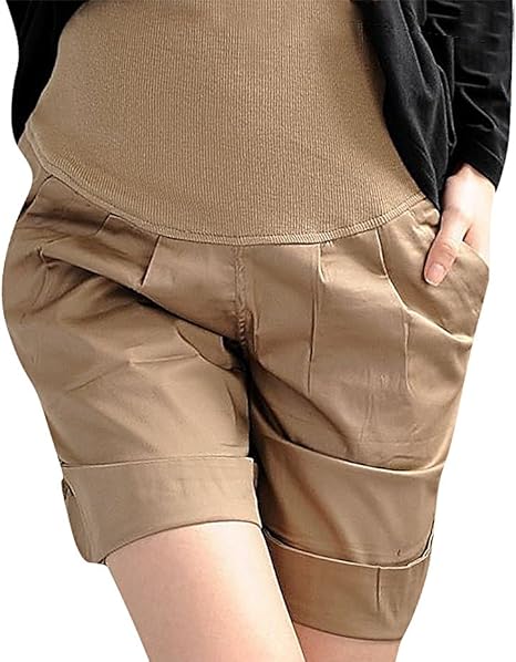 elastic waist maternity shorts