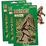 BIGFOOT Air Freshener - 3 Pack Pine Scent - For Car RV Trailer Tent - Best Yeti Sasquatch Bigfoot Gifts