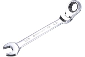 uxcell 9/16 Inch Flex-Head Ratcheting Combination Wrench SAE 72 Teeth 12 Point Ratchet Box Ended Spanner Tools, Cr-V