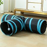 Fhodigogo Cat Tunnel Toy 3-Way Pop-Up Foldable Indoor Tunnel Kitten Rabbit view 3